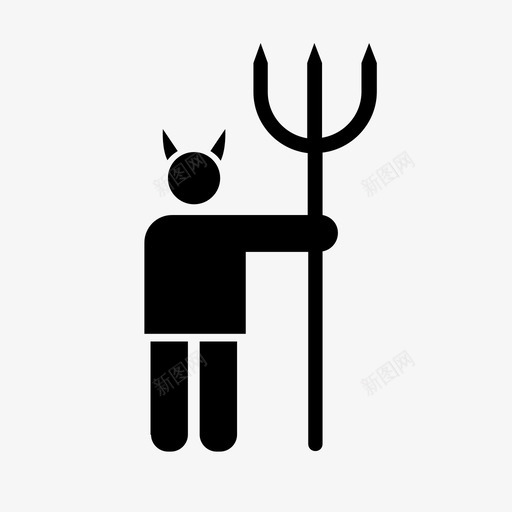 恶魔坏人叉子图标svg_新图网 https://ixintu.com 人物图标1 叉子 地狱 坏人 恶魔 撒旦