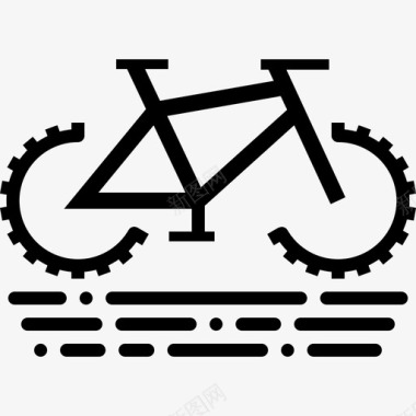 自行车冒险旅行图标图标