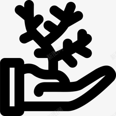 给仙人掌手指手势图标图标