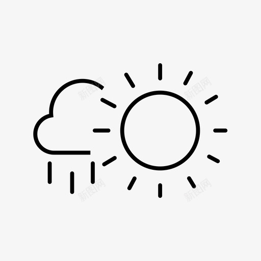 天气云湿度图标svg_新图网 https://ixintu.com 云 天气 太阳 气象 湿度 雨