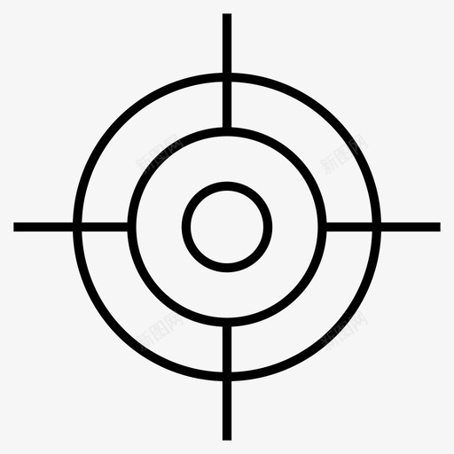 瞄准十字准星瞄准箭图标svg_新图网 https://ixintu.com 十字准星 射击 瞄准 瞄准箭 简单