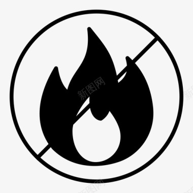 没有火危险规则图标图标