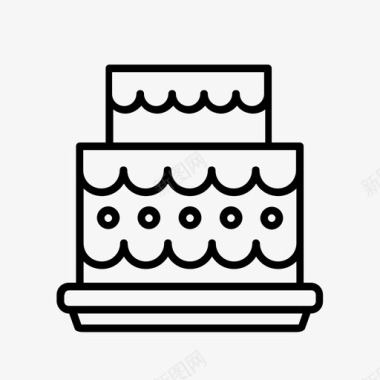婚礼蛋糕生日蛋糕甜点图标图标
