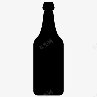 啤酒瓶酒精酒吧图标图标