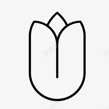 郁金香花植物图标图标