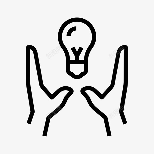 能源支持护理灯泡图标svg_新图网 https://ixintu.com 护理 支持和援助 灯泡 短缺 管理 能源支持