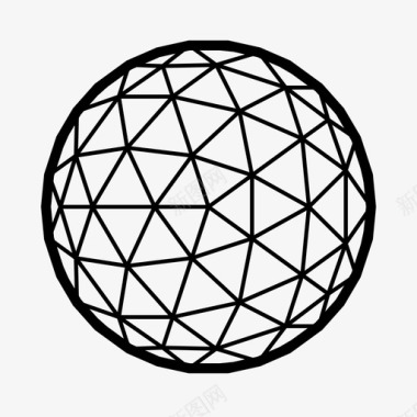 测地线球建筑球图标图标