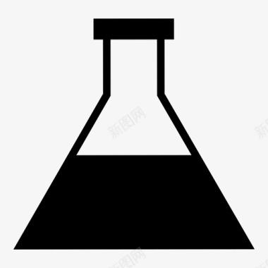 锥形烧瓶化学实验室图标图标