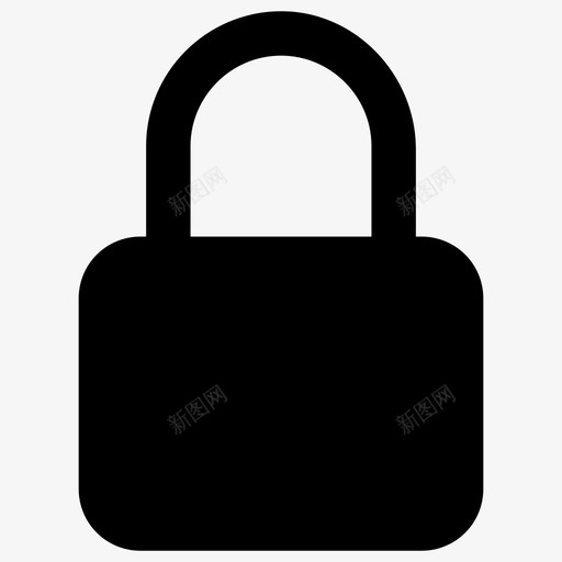 锁关保护图标svg_新图网 https://ixintu.com 保护 关 安全 锁