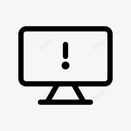 警告计算机台式机笔记本电脑图标svg_新图网 https://ixintu.com 台式机 屏幕 屏幕警告 笔记本电脑 警告计算机