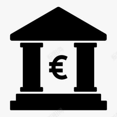 银行欧元银行欧洲图标图标