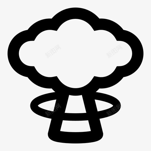 蘑菇云死亡辐射图标svg_新图网 https://ixintu.com 战争 有用的军事图标 死亡 蘑菇云 辐射
