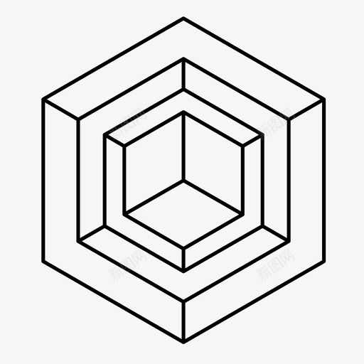 六边形图案立方体图案图标svg_新图网 https://ixintu.com 六边形 六边形图案 几何学 图案 立方体