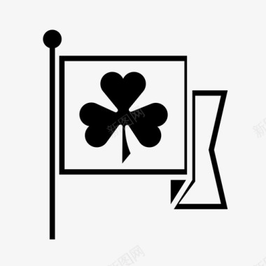 三叶草旗比赛爱尔兰图标图标