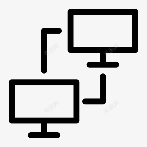 客户端网络计算机internet图标svg_新图网 https://ixintu.com internet 共享 客户端网络 计算机