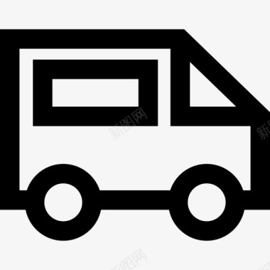 用于送货运输的电子商务卡车图标图标