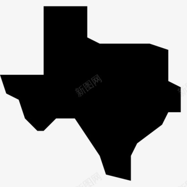 德克萨斯地图各州美国图标图标