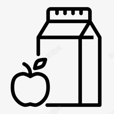 营养苹果乳制品图标图标