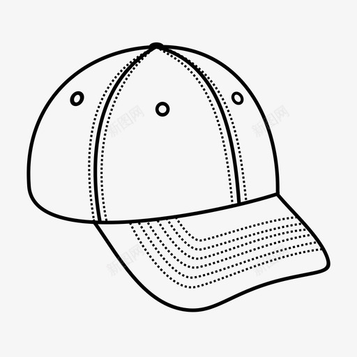 棒球帽配件帽子图标svg_新图网 https://ixintu.com 帽子 棒球帽 衣服 配件