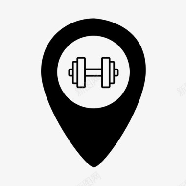 健身房位置标记健身房地图销运动位置标记图标图标