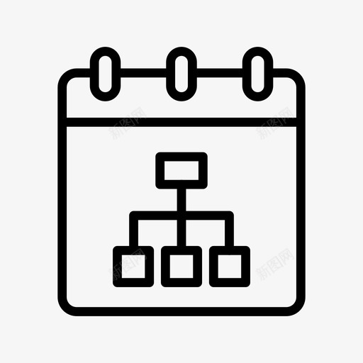 网站地图笔记本日历记事本图标svg_新图网 https://ixintu.com 日历 日程表 线框 网站地图笔记本 记事本