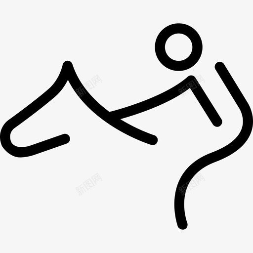 骑在马上的棍棒人运动运动的象征图标svg_新图网 https://ixintu.com 运动 运动的象征 骑在马上的棍棒人