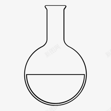 佛罗伦萨烧瓶化学玻璃器皿图标图标