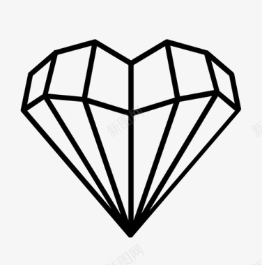 钻石心爱情情人图标图标