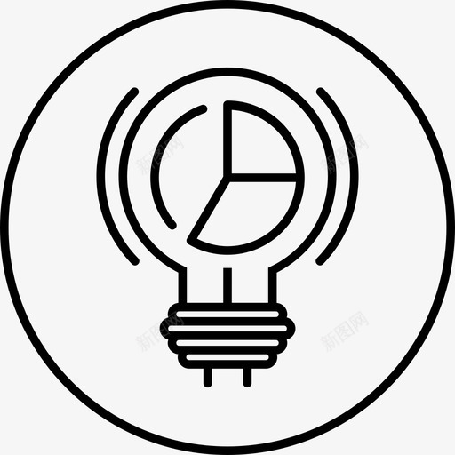 图表灯泡想法图标svg_新图网 https://ixintu.com 创新 图表 想法 灯光 灯泡 网页开发 设置