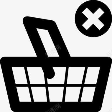 购物篮移除删除电子商务图标图标