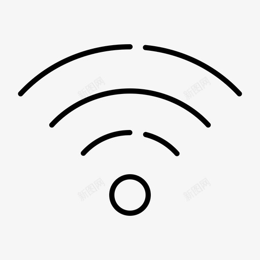 wifi连接互联网图标svg_新图网 https://ixintu.com wifi 互联网 信号 信号指示灯 接口灯 连接