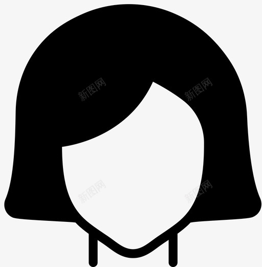 女人发型美女帅哥发型稳重图标svg_新图网 https://ixintu.com 女人发型 帅哥发型稳重 美女