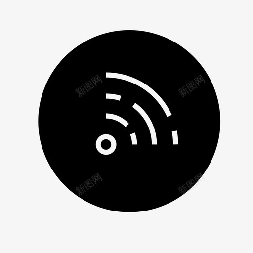 wifi网络无线图标svg_新图网 https://ixintu.com ui实心圆形按钮 wifi 无线 网络