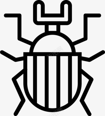 粪甲虫小虫昆虫图标图标