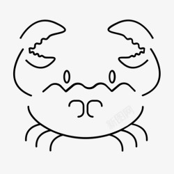螃蟹厨师水下厨师螃蟹水下爪子图标高清图片