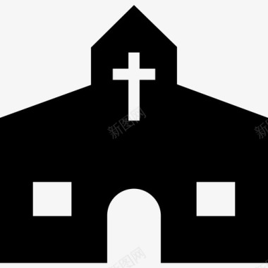 教堂建筑庆祝图标图标