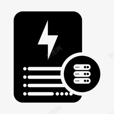 电费单服务器文档能源图标图标