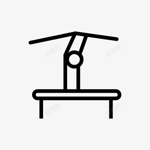 平衡木体操运动员体操图标svg_新图网 https://ixintu.com 体操 体操运动员 奥运会 平衡木
