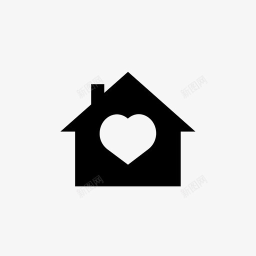爱房子的人关心小屋图标svg_新图网 https://ixintu.com 关心 小屋 爱房子的人
