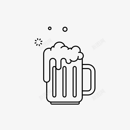 啤酒杯酒精饮料图标svg_新图网 https://ixintu.com 啤酒杯 罐子 酒精 饮料 饮料和饮料生产线