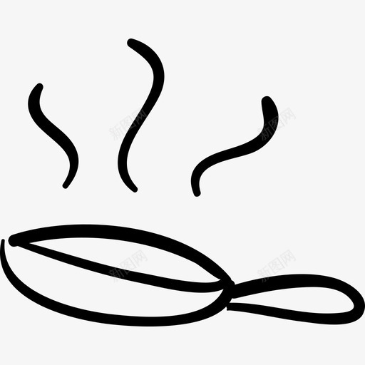 用勺子手拉工具和热的食物手工烹饪图标svg_新图网 https://ixintu.com 手工烹饪 用勺子手拉工具和热的食物