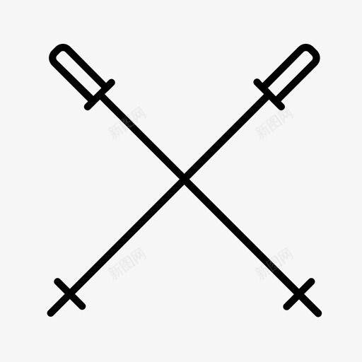滑雪杆冒险冒险运动图标svg_新图网 https://ixintu.com 冒险 冒险运动 滑雪 滑雪杆 雪
