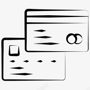 信用卡商务商务手绘图标图标
