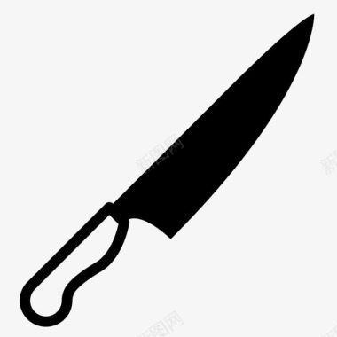 厨师刀刀片烹饪图标图标