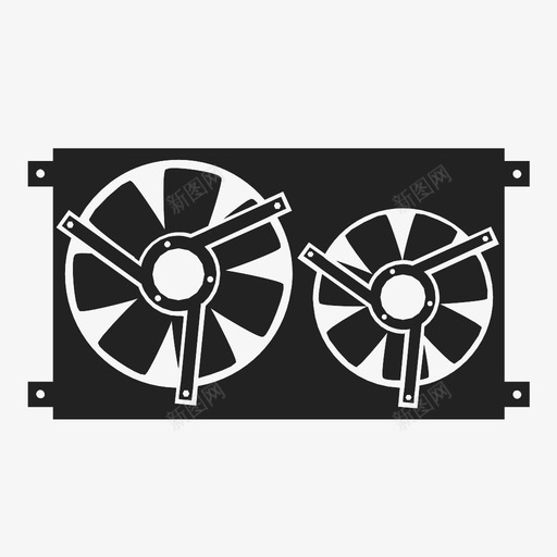 散热器汽车零件图标svg_新图网 https://ixintu.com 修理 散热器 汽车 零件