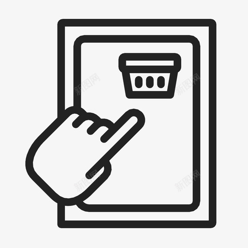 在线购物购买手指图标svg_新图网 https://ixintu.com 在线购物 屏幕 手 手指 点击 购买