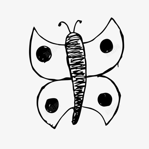 蝴蝶昆虫自然图标svg_新图网 https://ixintu.com 我父母的收藏 昆虫 素描 自然 蝴蝶