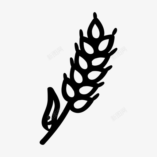 小麦面包房谷物图标svg_新图网 https://ixintu.com 小麦 糕点 谷物 配料 面包房 食品