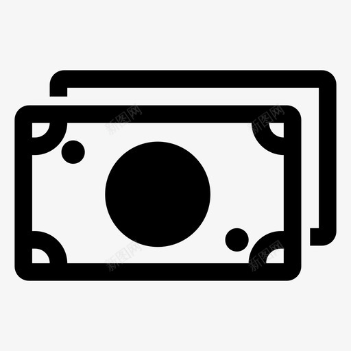 钱袋钞票现钞图标svg_新图网 https://ixintu.com 现钞 钞票 钱袋
