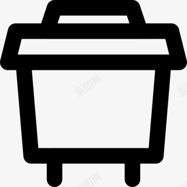 垃圾桶垃圾箱生态图标图标